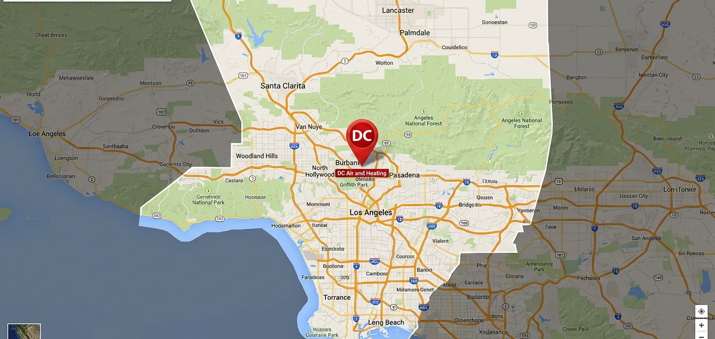Map of Los Angeles County service area