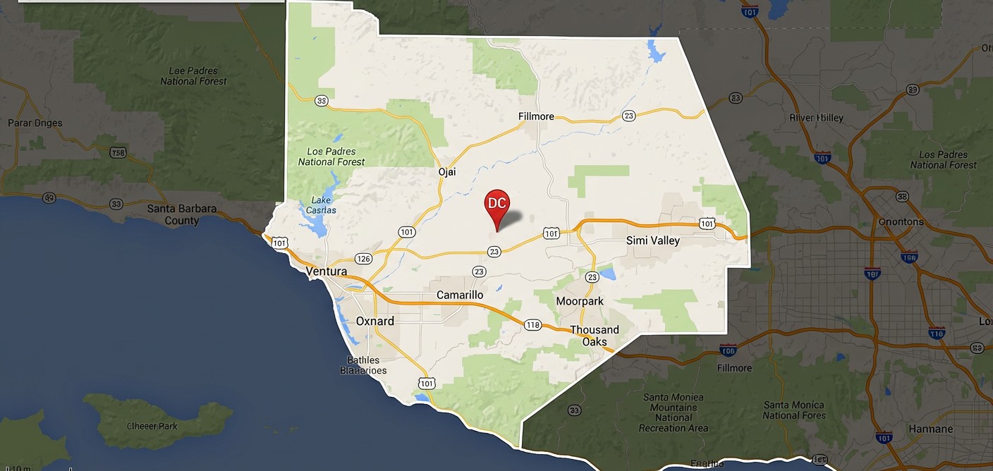 Map of Ventura County service area